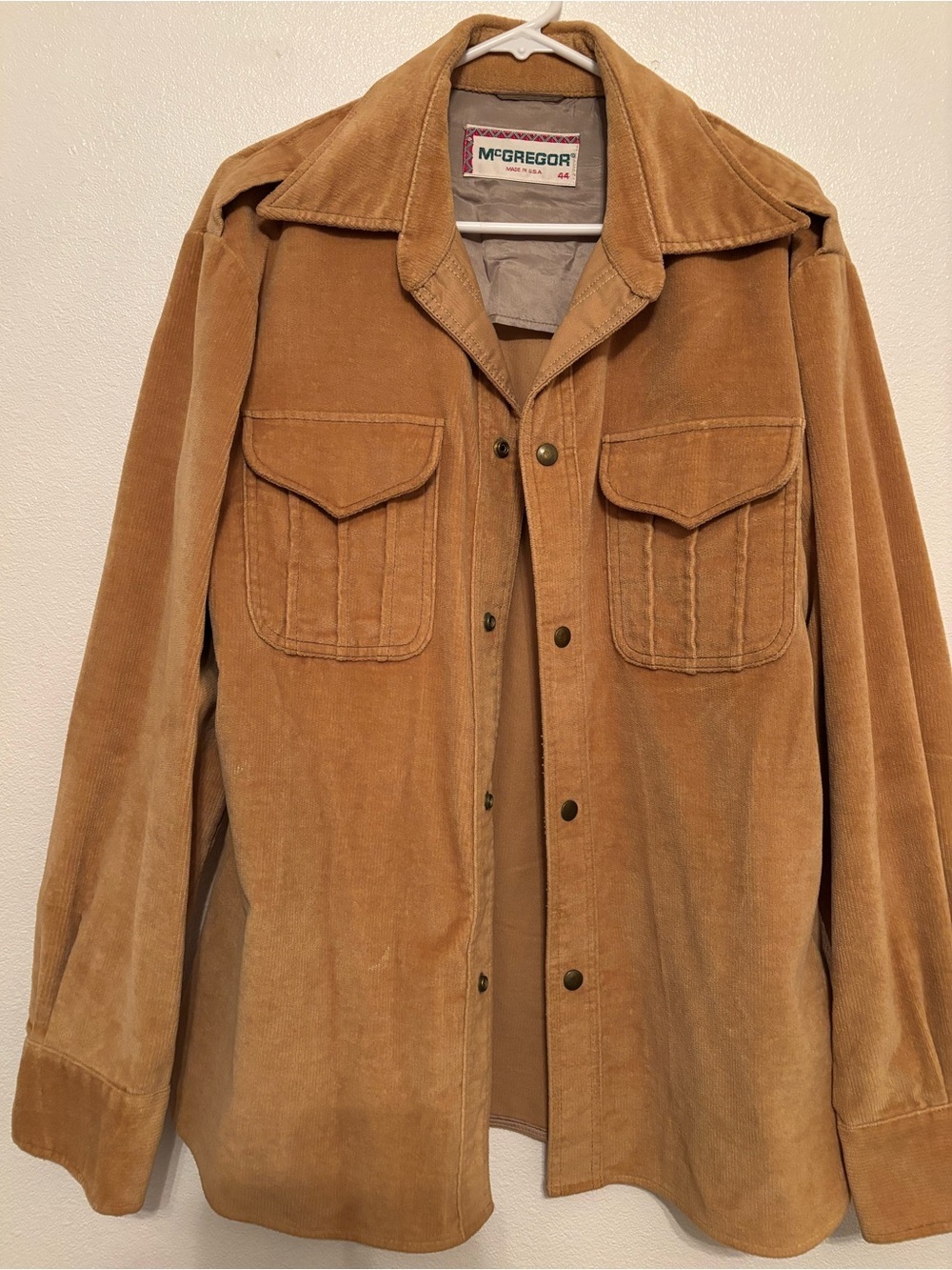 1970’s McGregor Men's Corduroy Shirt Jacket vintage 44 ( L/XL)